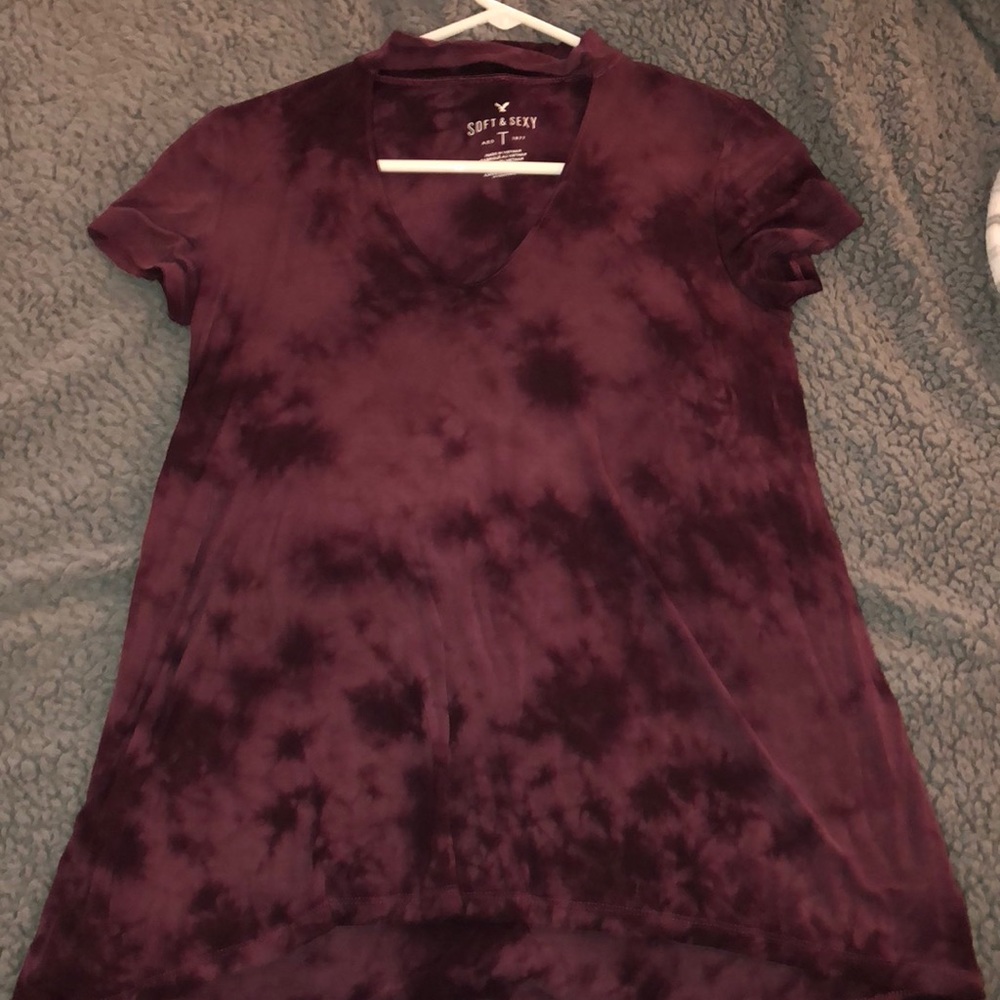 Short sleeve marble top with choker
